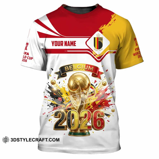 Unisex Shirt - Custom Belgium World Cup 2026 3D Shirt style option 4
