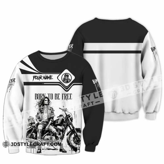 Unisex Shirt - Custom Biker Born To Be Free 3D Shirt style option 3