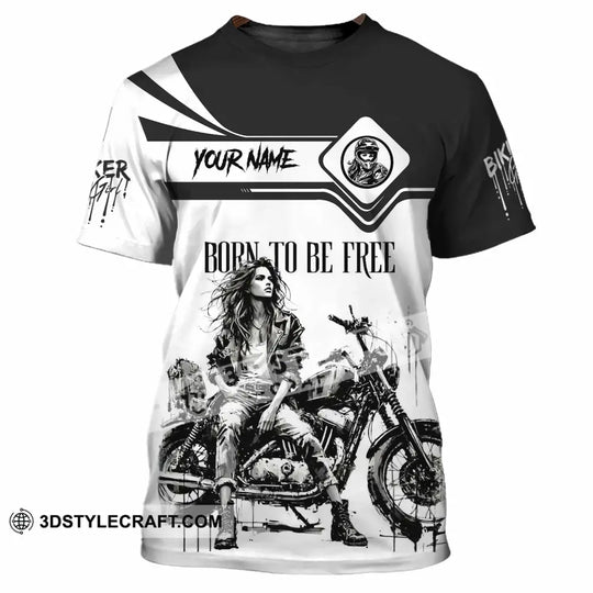 Unisex Shirt - Custom Biker Born To Be Free 3D Shirt style option 4