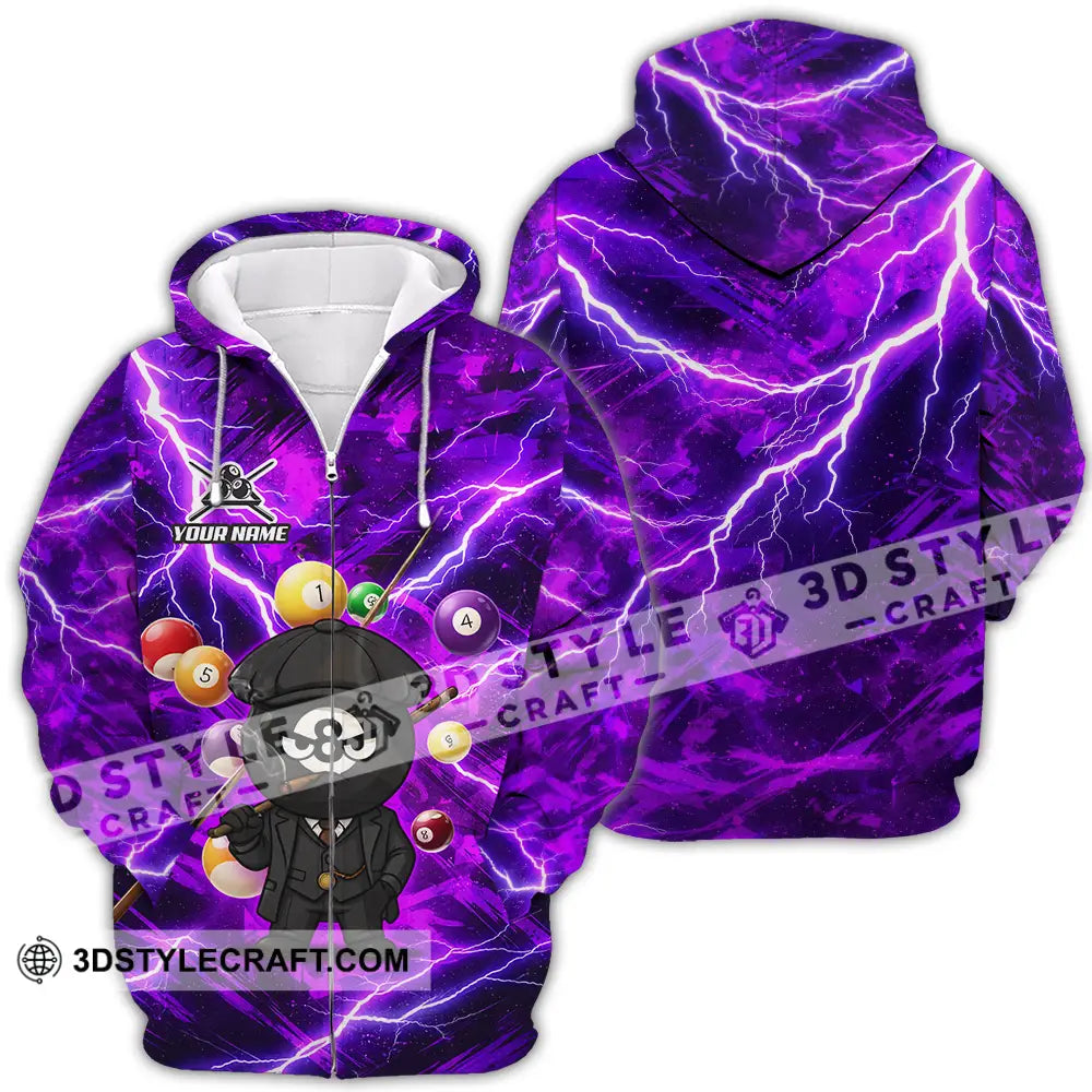 Unisex Shirt - Custom Billiard 3D Shirt Zipper Hoodie / S T-shirt