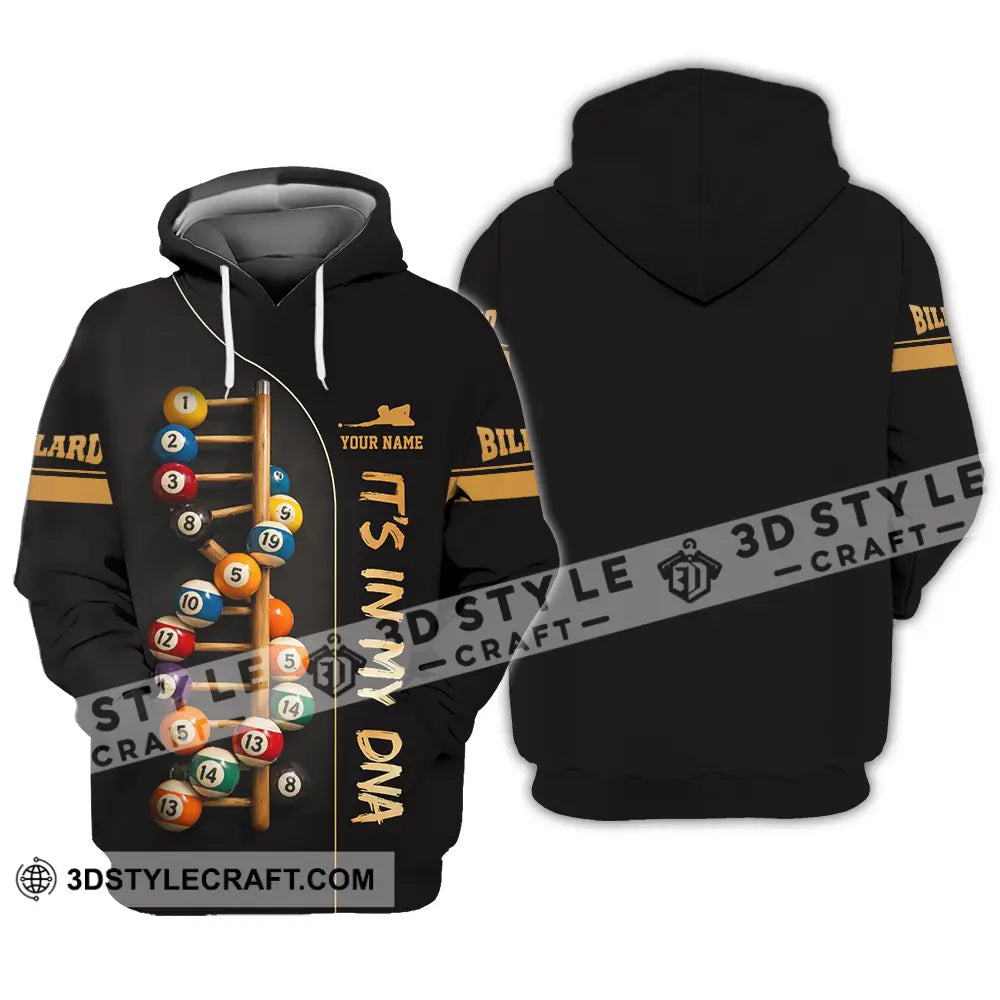 Unisex Shirt - Custom Billiards It’s In My DNA 3D Shirt Hoodie / S T-shirt