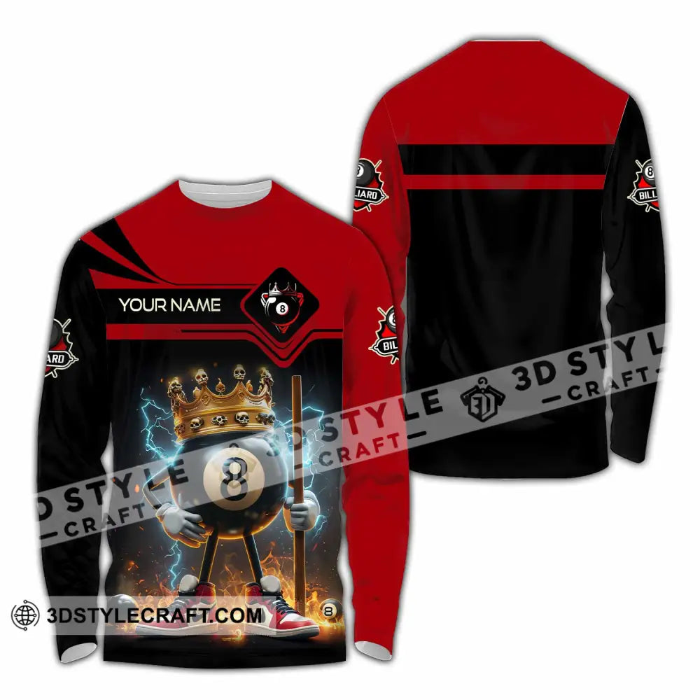 Unisex Shirt - Custom Billiards Shirt Long Sleeve Shirt / S T-shirt