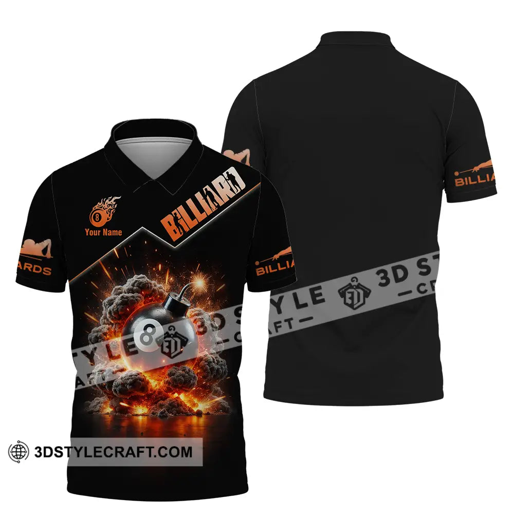 Unisex Shirt - Custom Billiards Lover 3D Shirt Polo Shirt / S T-shirt
