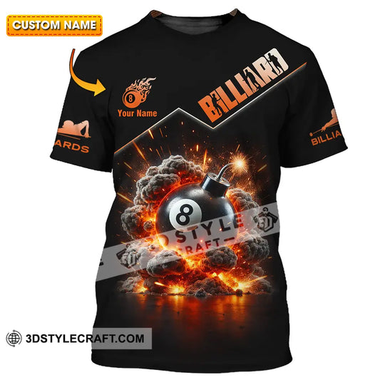 Unisex Shirt - Custom Billiards Lover 3D Shirt style option 1