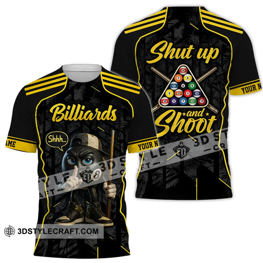 Unisex Shirt - Custom Billiards Shut Up And Shoot 3D Shirt style option 2
