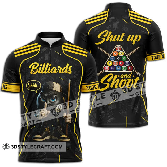 Unisex Shirt - Custom Billiards Shut Up And Shoot 3D Shirt style option 3