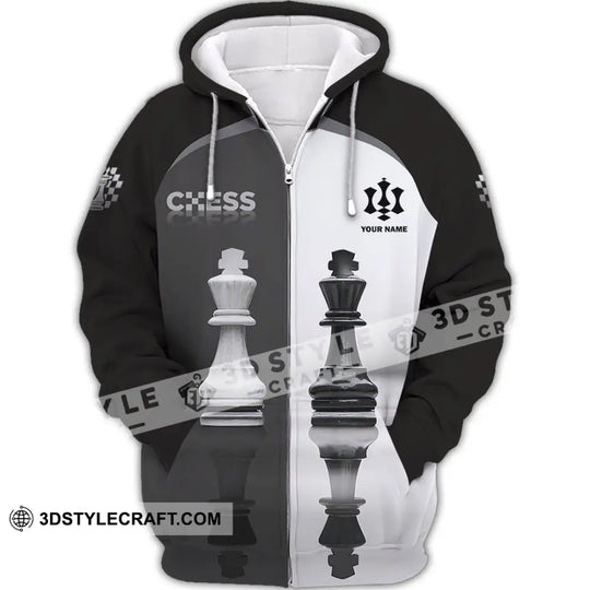 Unisex Shirt - Custom Black And White Chess Shirt For Couple style option 2