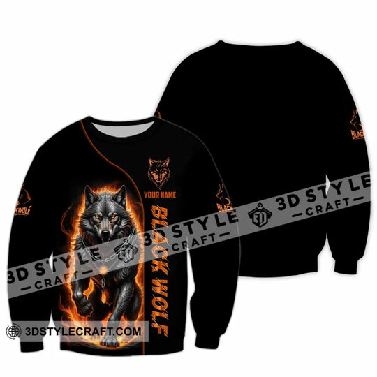 Unisex Shirt - Custom Black Wolf Shirt style option 4