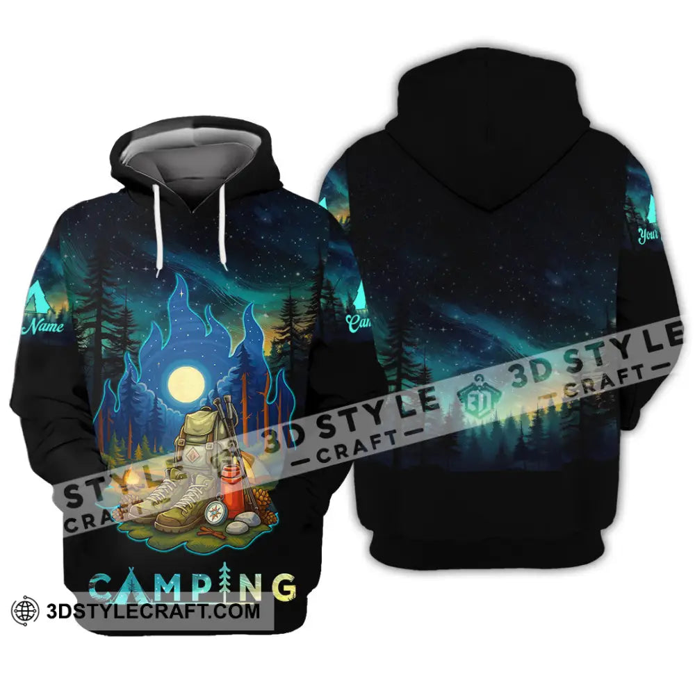 Unisex Shirt - Custom Born To Be Wild Camping Shirt Hoodie / S T-shirt