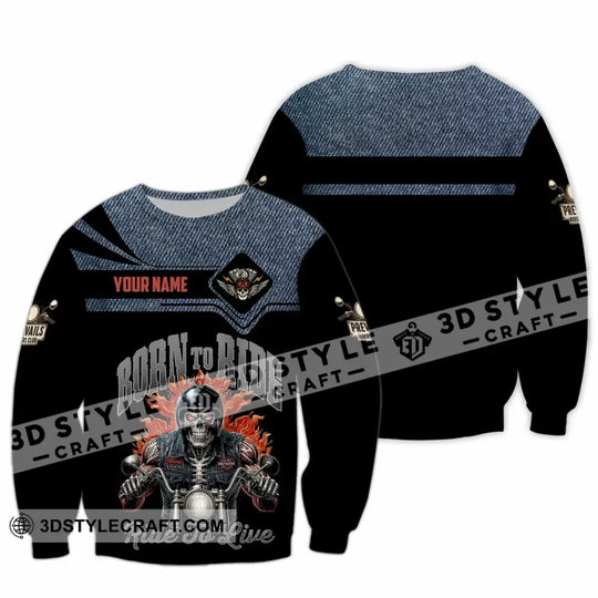 Unisex Shirt - Custom Born To Ride 3D Shirt style option 4
