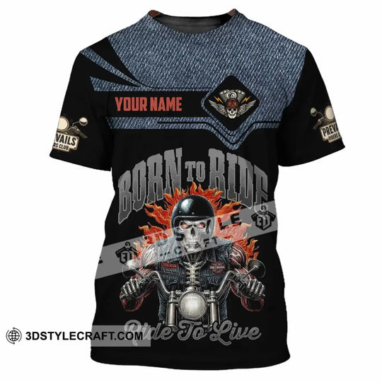 Unisex Shirt - Custom Born To Ride 3D Shirt style option 2