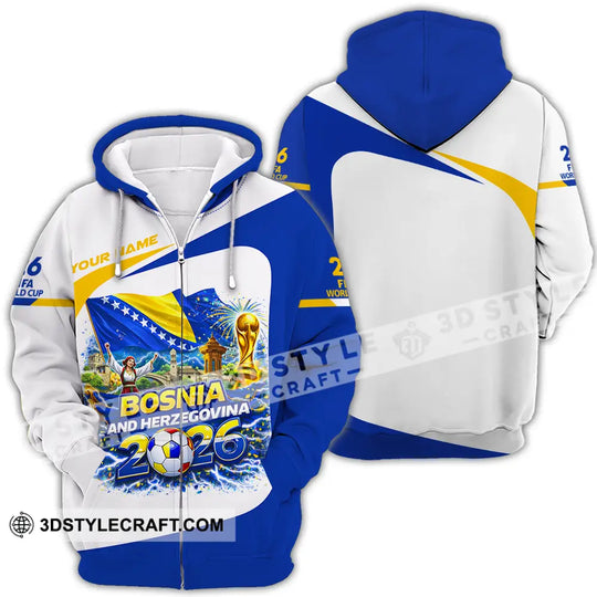 Unisex Shirt - Custom Bosnia And Herzegovina World Cup 2026 3D Shirt style option 4