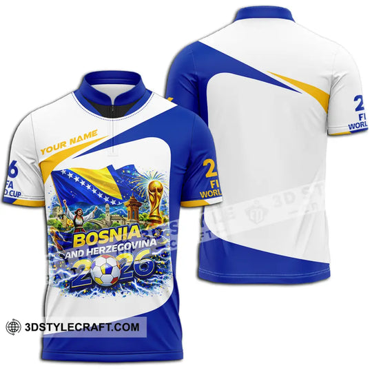 Unisex Shirt - Custom Bosnia And Herzegovina World Cup 2026 3D Shirt style option 2