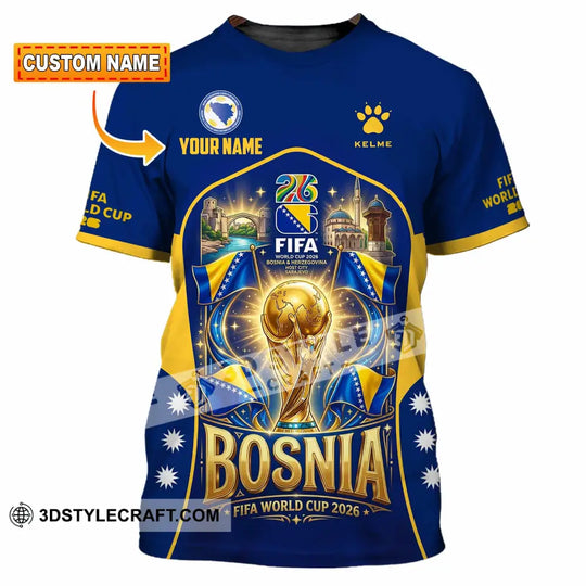 Unisex Shirt - Custom Bosnia World Cup 2026 Shirt style option 1
