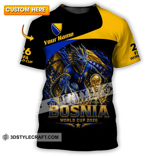 Unisex Shirt - Custom Bosnia World Cup 2026 Shirt style option 1