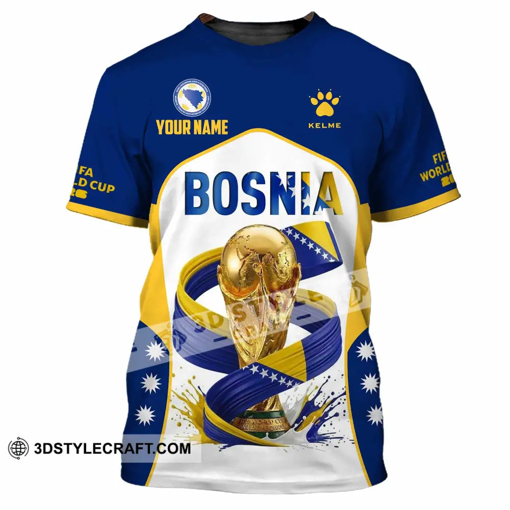 Unisex Shirt - Custom Bosnia World Cup 2026 Shirt - T-Shirt / S - T-shirt