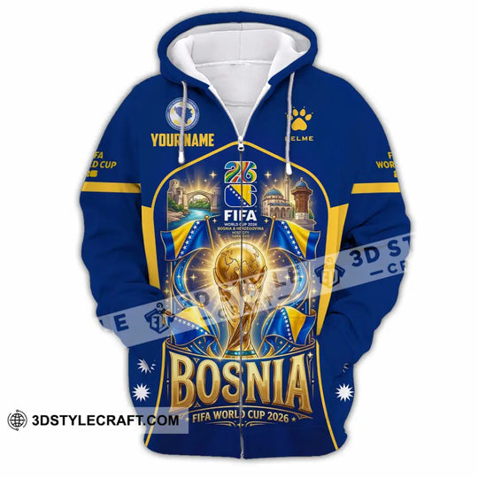 Unisex Shirt - Custom Bosnia World Cup 2026 Shirt style option 3
