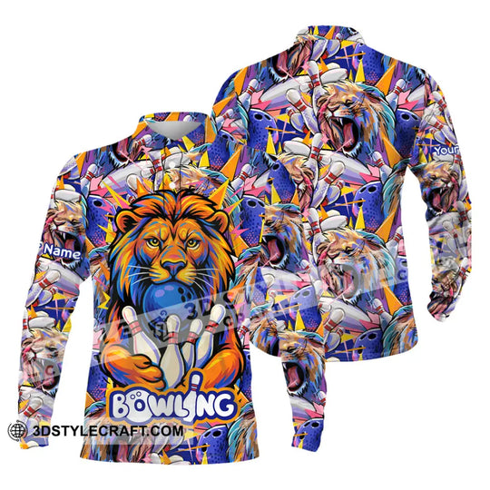 Unisex Shirt - Custom Bowling Lion Shirt style option 3