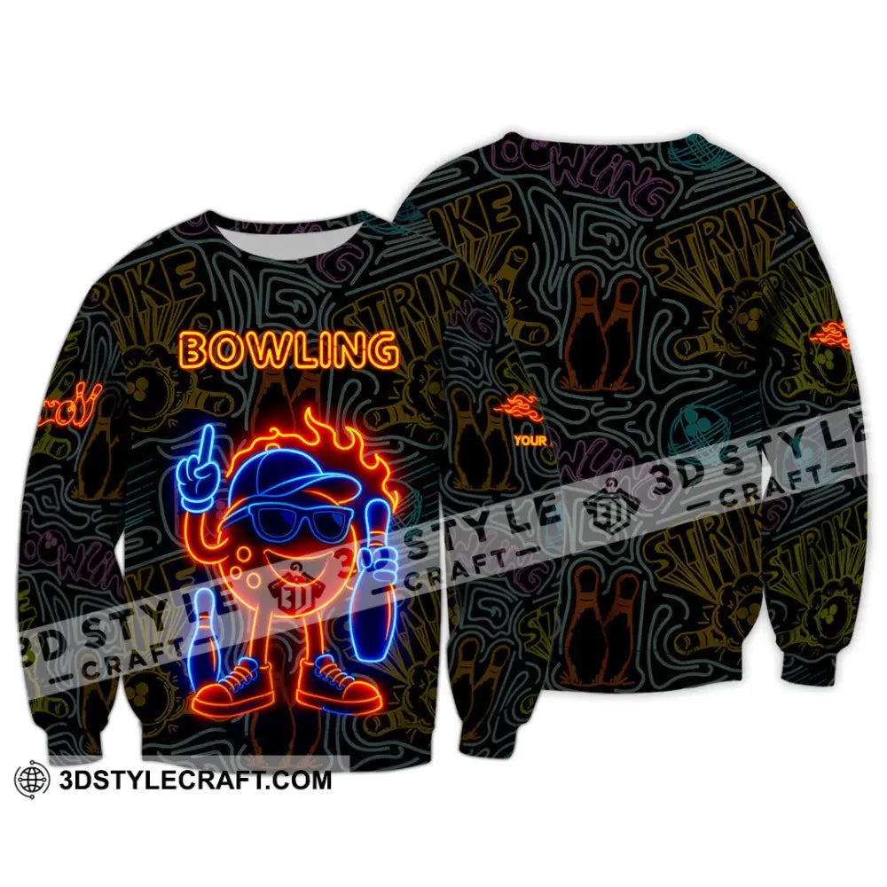 Unisex Shirt - Custom Bowling Shirt Long Sleeve / S T-shirt