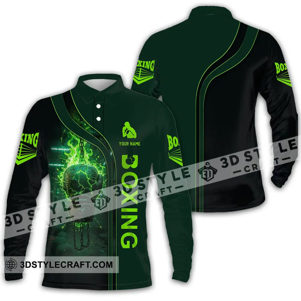 Unisex Shirt - Custom Boxing 3D Shirt Long Sleeve Polo / S T-shirt