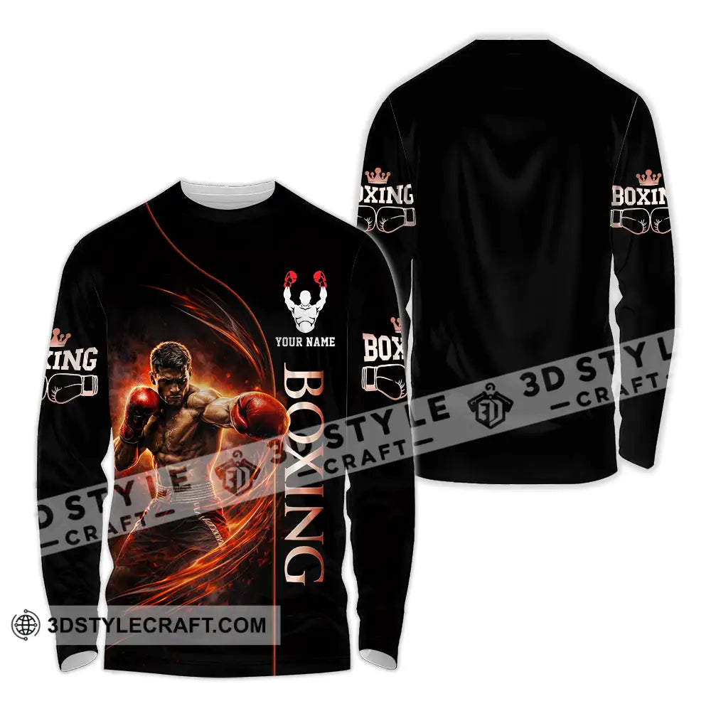 Unisex Shirt - Custom Boxing 3D Shirt - Long Sleeve Shirt / S - T-shirt
