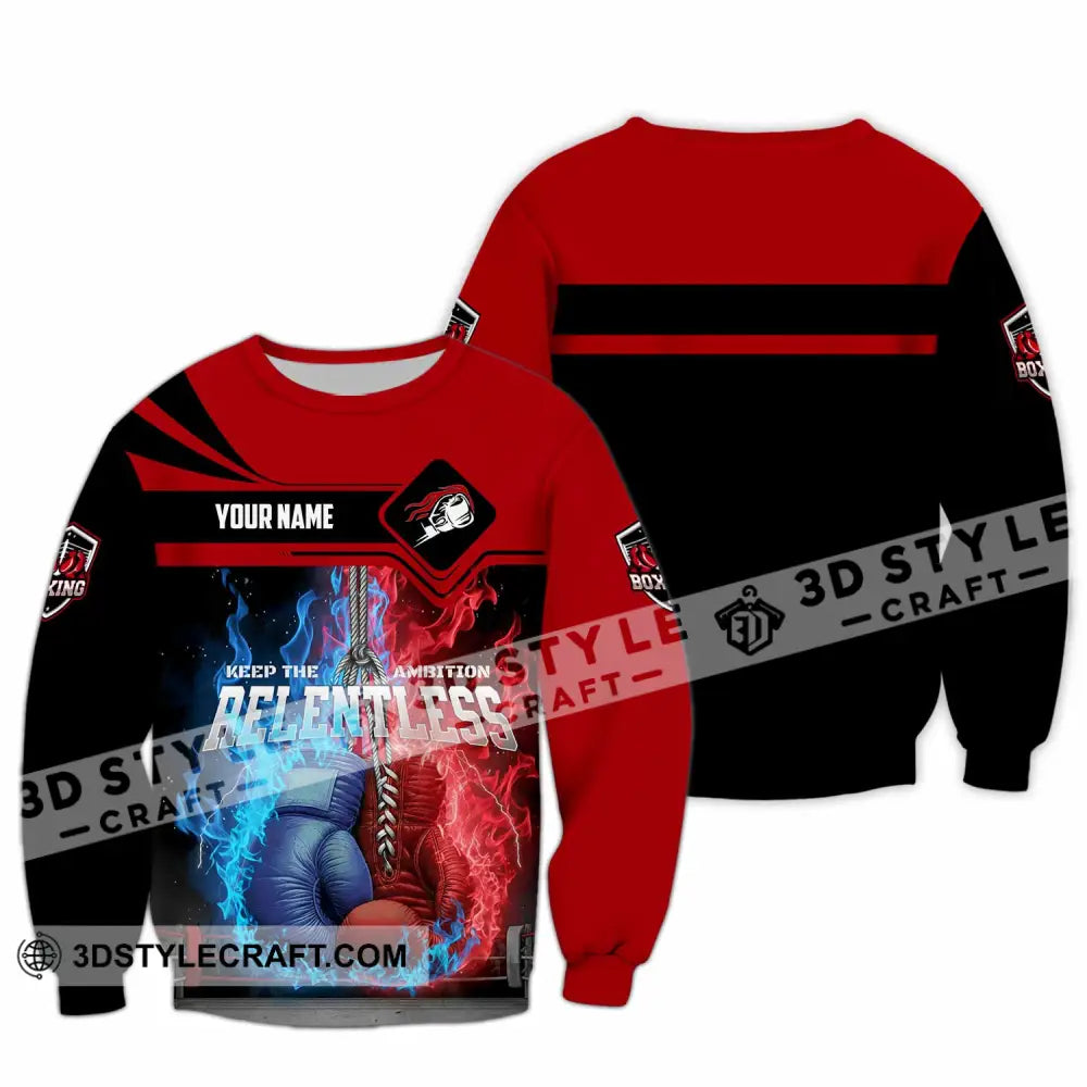 Unisex Shirt - Custom Boxing Keep The Ambition Release 3D Shirt Long Sleeve / S T-shirt