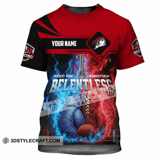 Unisex Shirt - Custom Boxing Keep The Ambition Release 3D Shirt style option 1