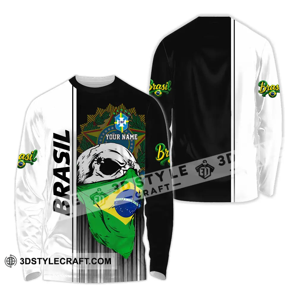 Unisex Shirt - Custom Brasil 3D Shirt Long Sleeve Shirt / S T-shirt