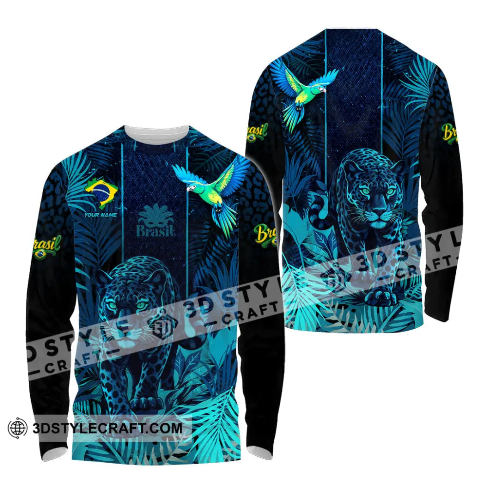 Unisex Shirt - Custom Brasil 3D Shirt Long Sleeve Shirt / S T-shirt