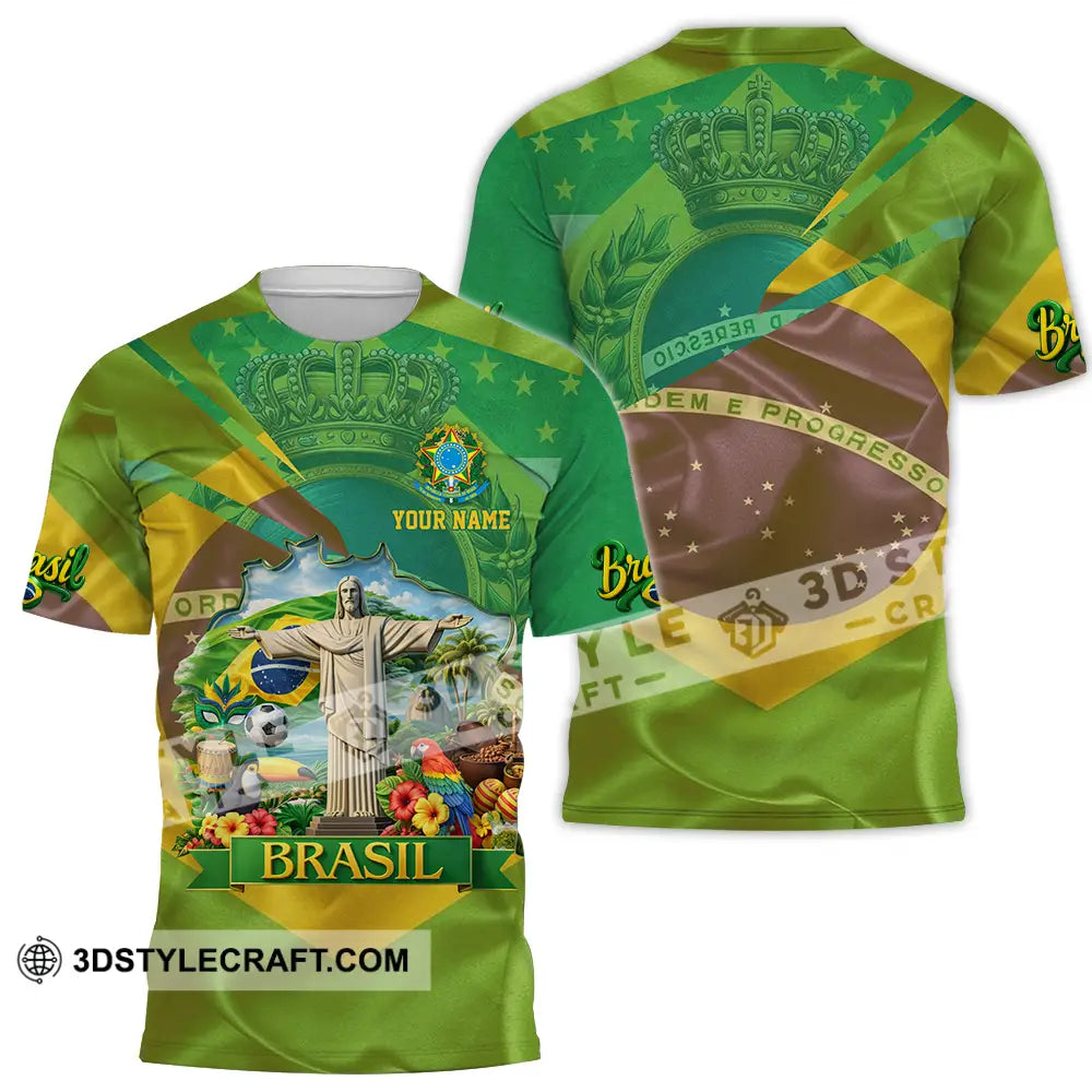 Unisex Shirt - Custom Brasil 3D Shirt T-Shirt / S T-shirt