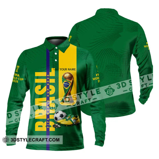 Unisex Shirt - Custom Brasil World Cup 2026 3D Shirt style option 4