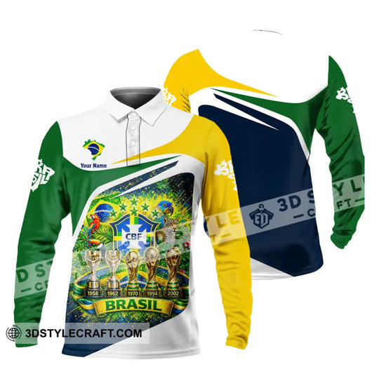 Unisex Shirt - Custom Brasil World Cup 2026 3D Shirt style option 4