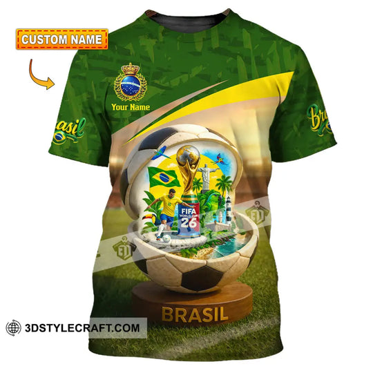 Unisex Shirt - Custom Brasil World Cup 2026 3D Shirt style option 1