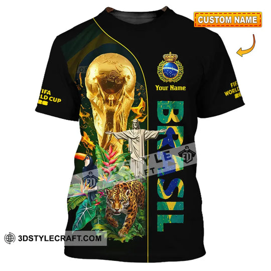 Unisex Shirt - Custom Brasil World Cup 2026 3D Shirt style option 1