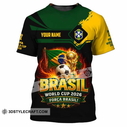 Unisex Shirt - Custom Brasil World Cup 2026 3D Shirt style option 4