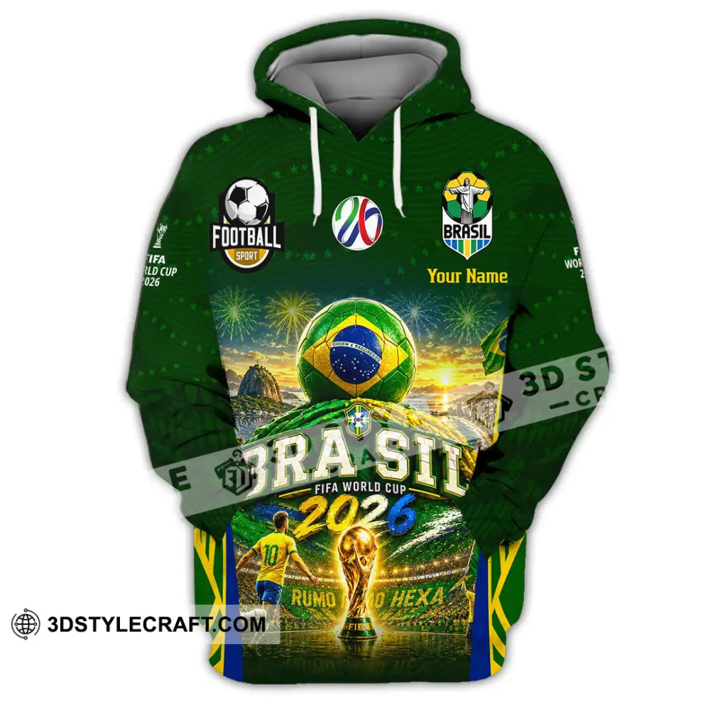 Unisex Shirt - Custom Brasil World Cup 2026 Shirt - Hoodie / S - T-shirt