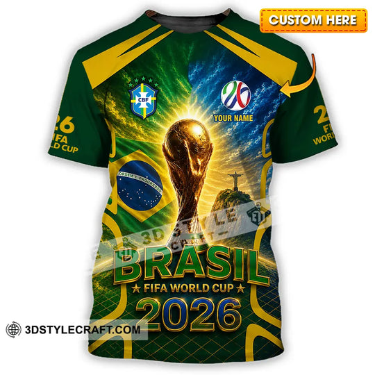Unisex Shirt - Custom Brasil World Cup 2026 Shirt style option 1