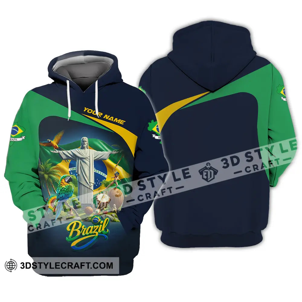 Unisex Shirt - Custom Brazil 3D Shirt Hoodie / S T-shirt