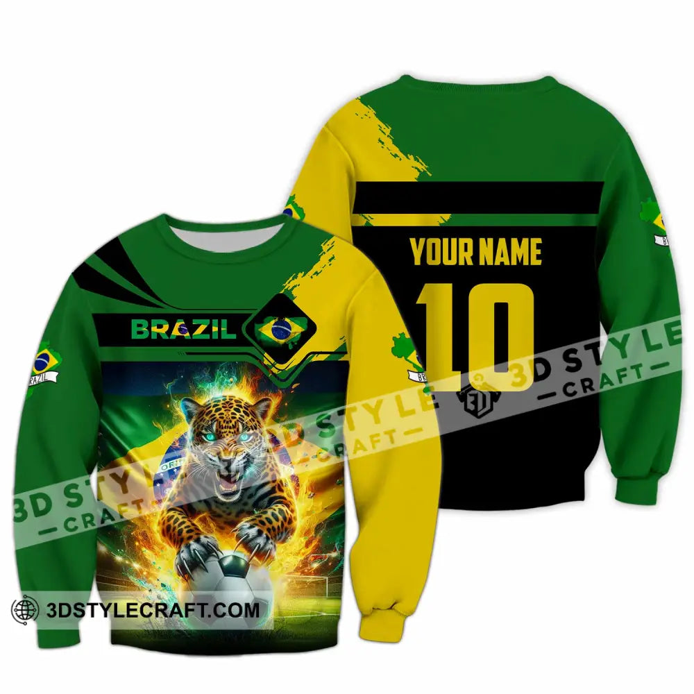 Unisex Shirt - Custom Brazil 3D Shirt Long Sleeve / S T-shirt