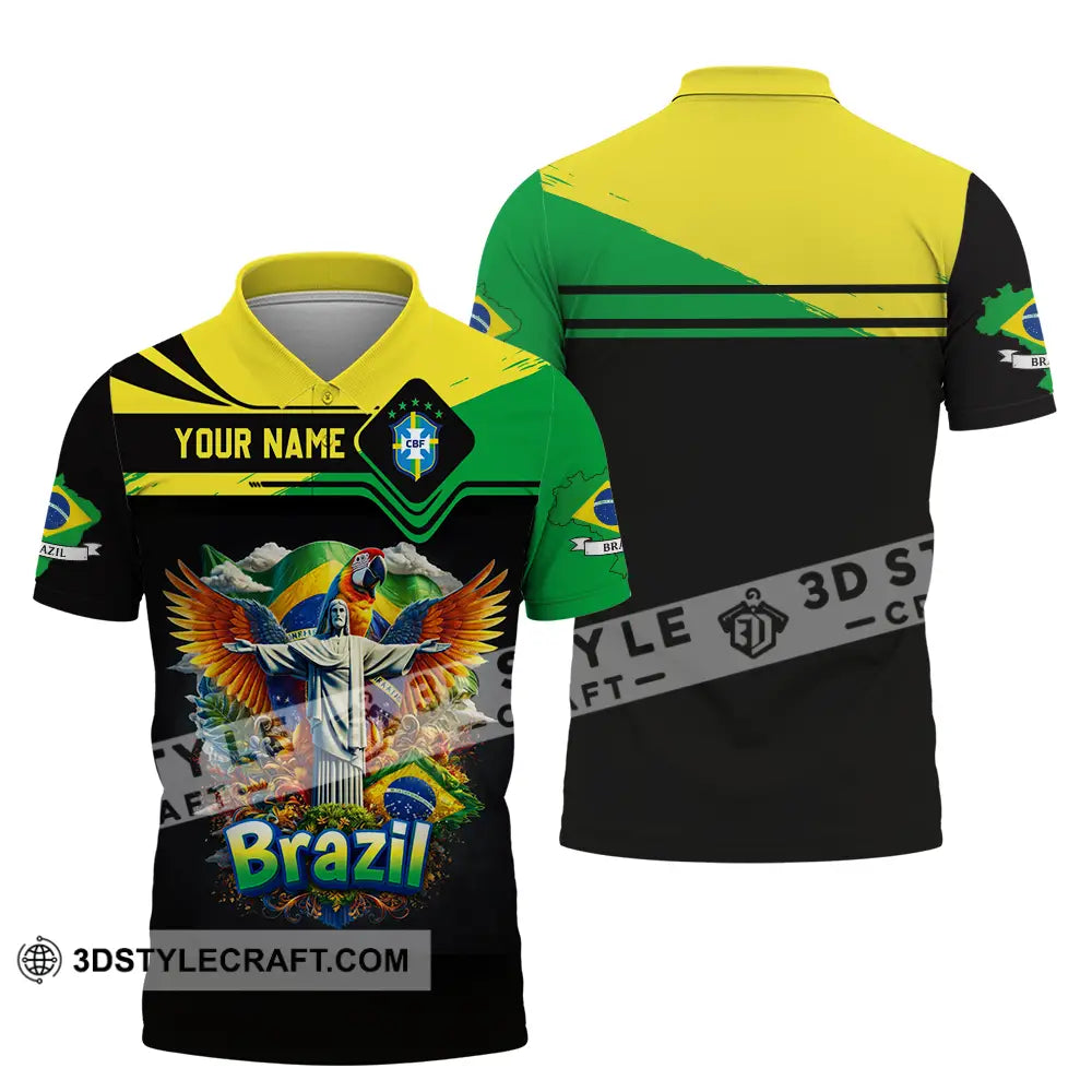 Unisex Shirt - Custom Brazil 3D Shirt Polo Shirt / S T-shirt
