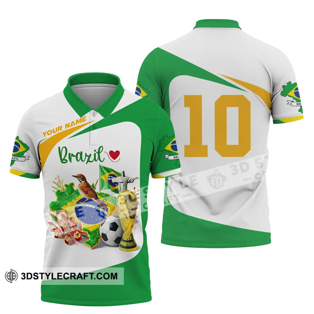 Unisex Shirt - Custom Brazil 3D Shirt Polo Shirt / S T-shirt