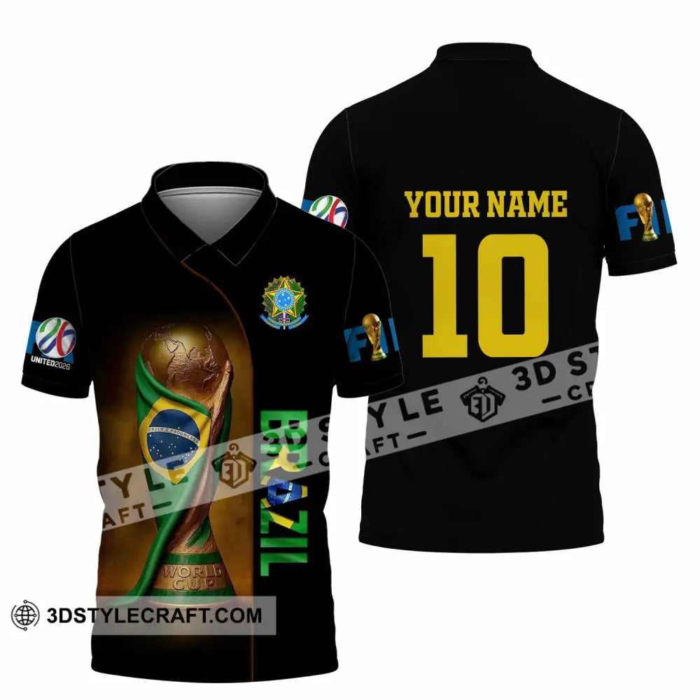 Unisex Shirt - Custom Brazil 3D Shirt Polo Shirt / S T-shirt
