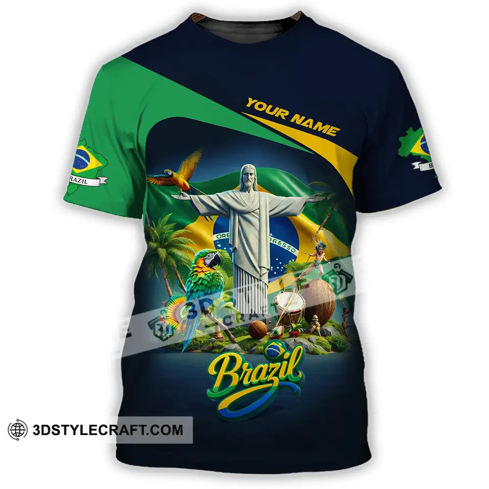 Unisex Shirt - Custom Brazil 3D Shirt T-Shirt / S T-shirt