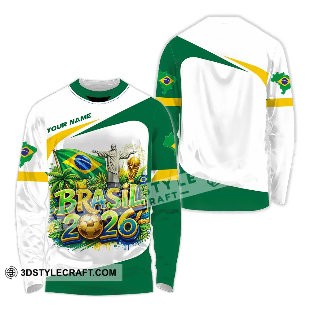 Unisex Shirt - Custom Brazil Fifa Club World Cup 2026 3D Shirt Long Sleeve Shirt / S T-shirt