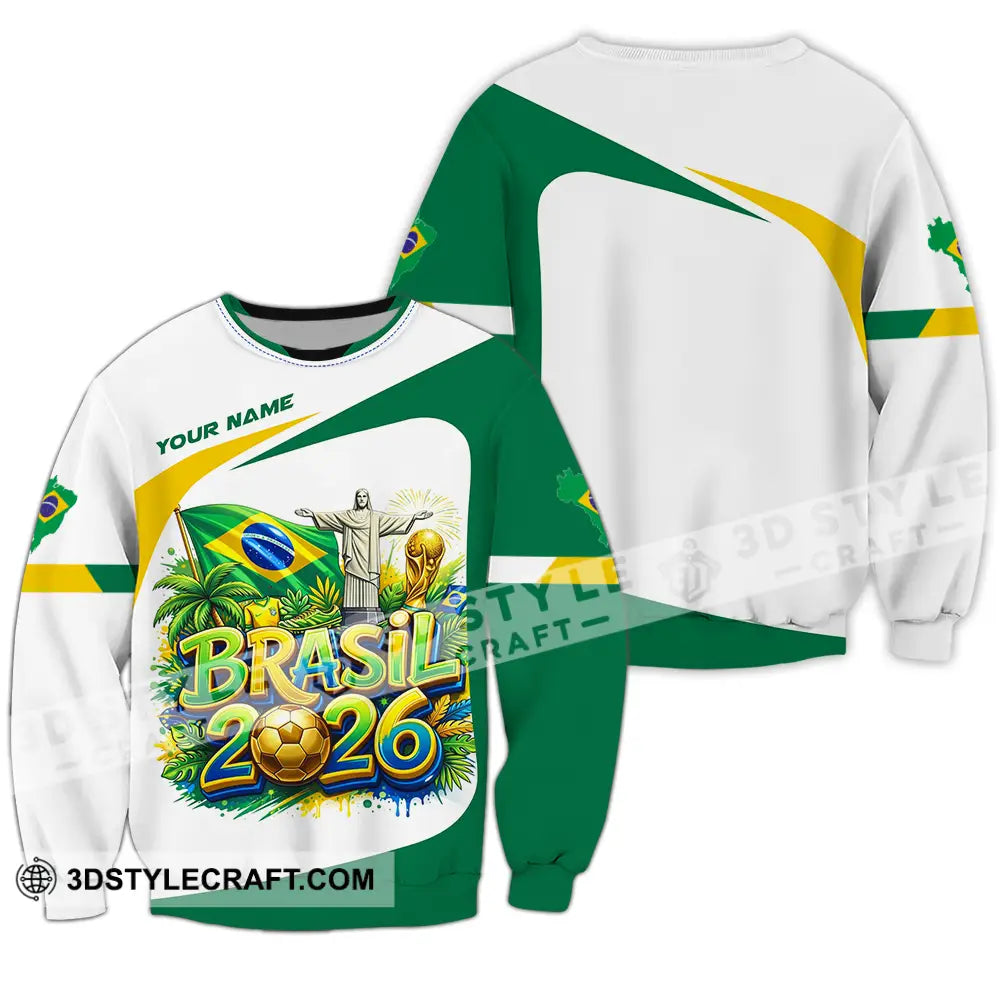 Unisex Shirt - Custom Brazil Fifa Club World Cup 2026 3D Shirt Long Sleeve / S T-shirt