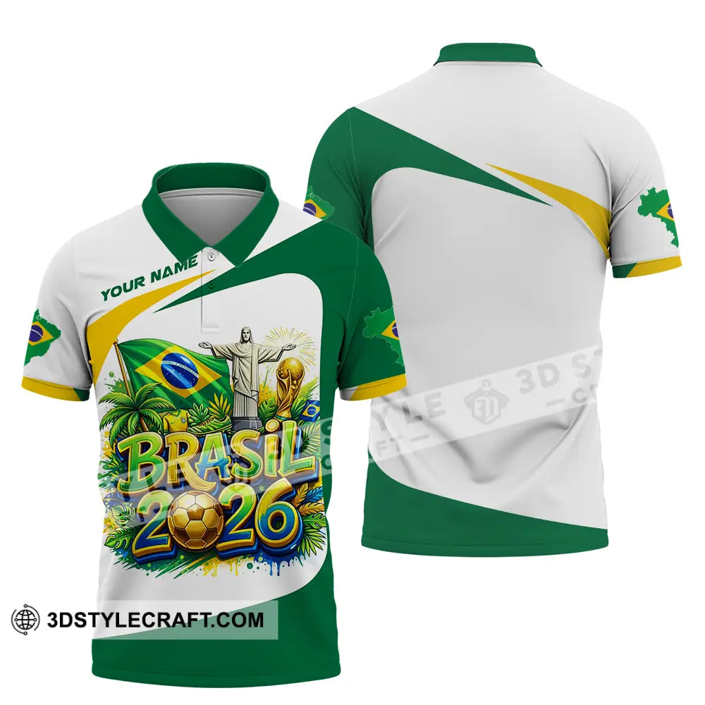 Unisex Shirt - Custom Brazil Fifa Club World Cup 2026 3D Shirt Polo Shirt / S T-shirt
