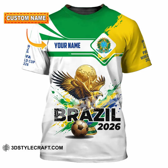 Unisex Shirt - Custom Brazil Fifa World Cup 2026 3D Shirt style option 1