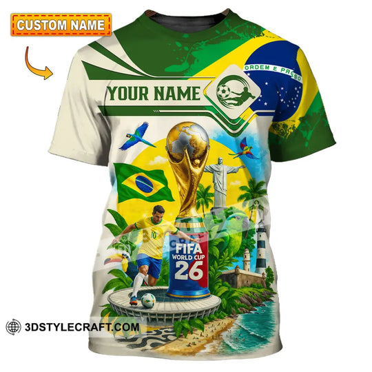 Unisex Shirt - Custom Brazil Fifa World Cup 2026 3D Shirt style option 1