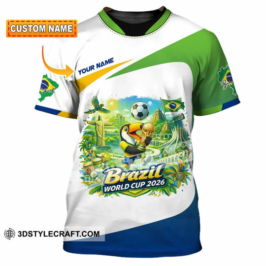 Unisex Shirt - Custom Brazil Fifa World Cup 2026 3D Shirt style option 1