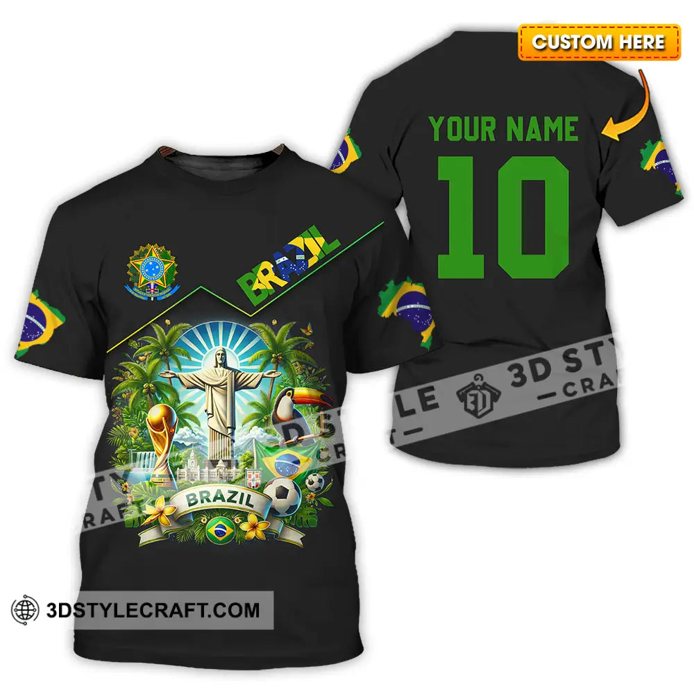 Unisex Shirt - Custom Brazil World Cup 2026 3D Shirt T-shirt
